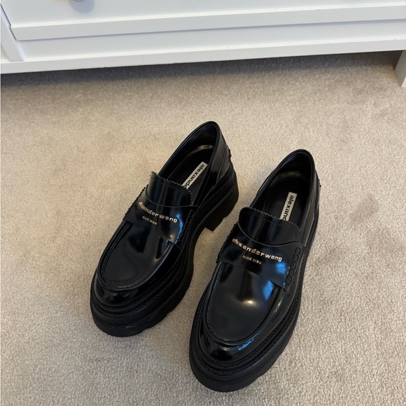 Alexander Wang Black Platform Loafers - Picture 2 of 9